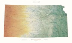 Kansas Lithograph Map