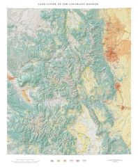 Land Cover of the Colorado Rockies Fine Art Print Map