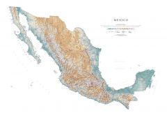 Mexico Lithograph Map