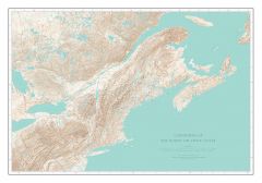 Landforms of the North Atlantic Coast Fine Art Print Map