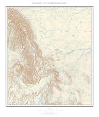 Landforms of the Northern Rockies Fine Art Print Map
