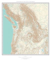 Landforms of the Pacific Northwest Fine Art Print Map