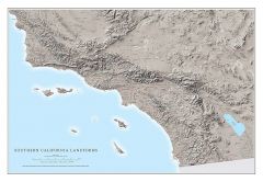 Southern California Landforms Fine Art Print Map