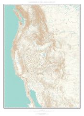 Landforms of the American West Fine Art Print Map