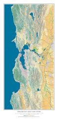 Greater Bay Area Land Cover (Dark Water) Fine Art Print Map