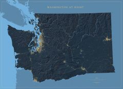 Washington at Night Map