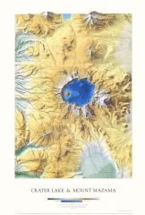 Crater Lake Lithograph Map